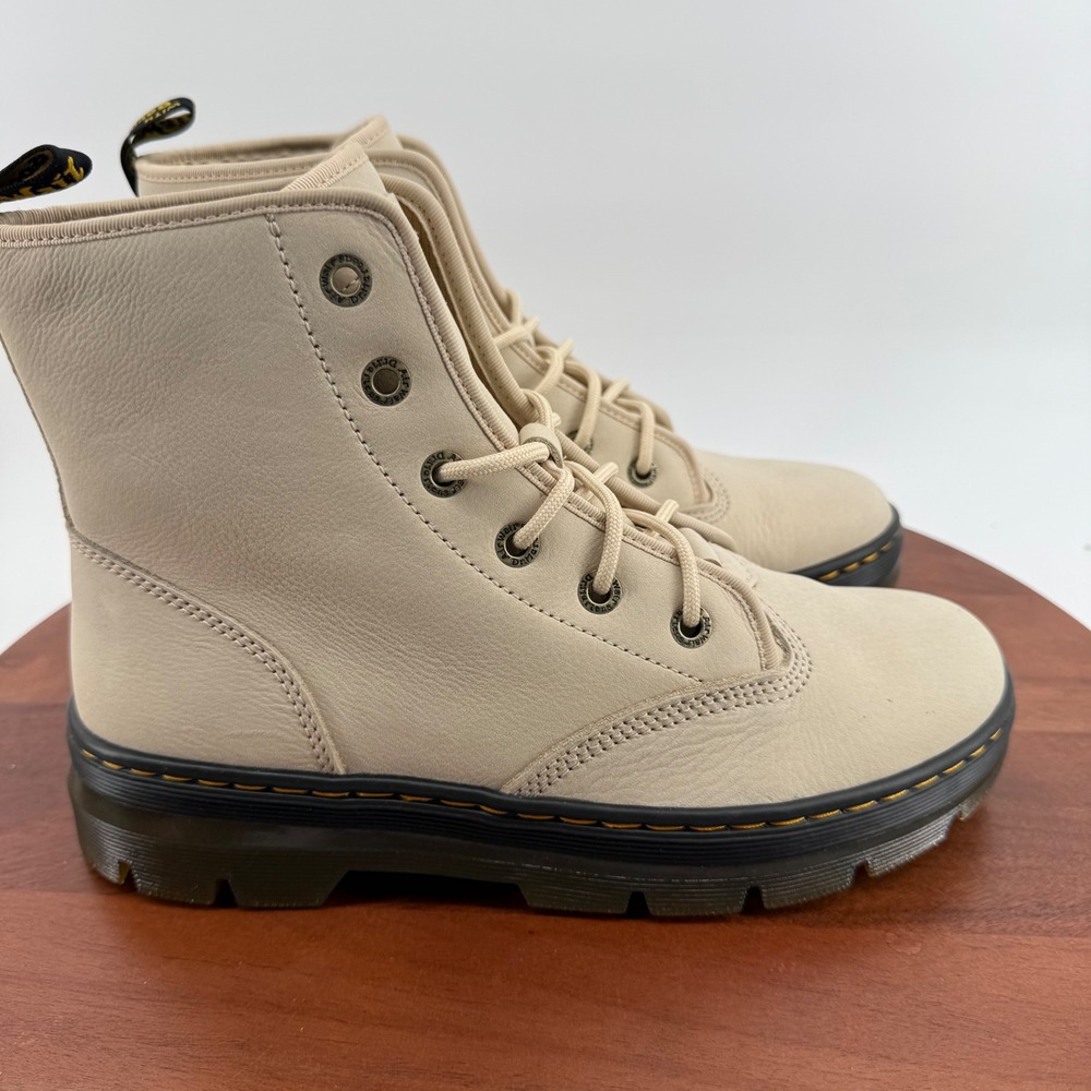 Dr. Martens Charlee Chukka Parchment Beige Milled Nubuck WP Boots Women 10